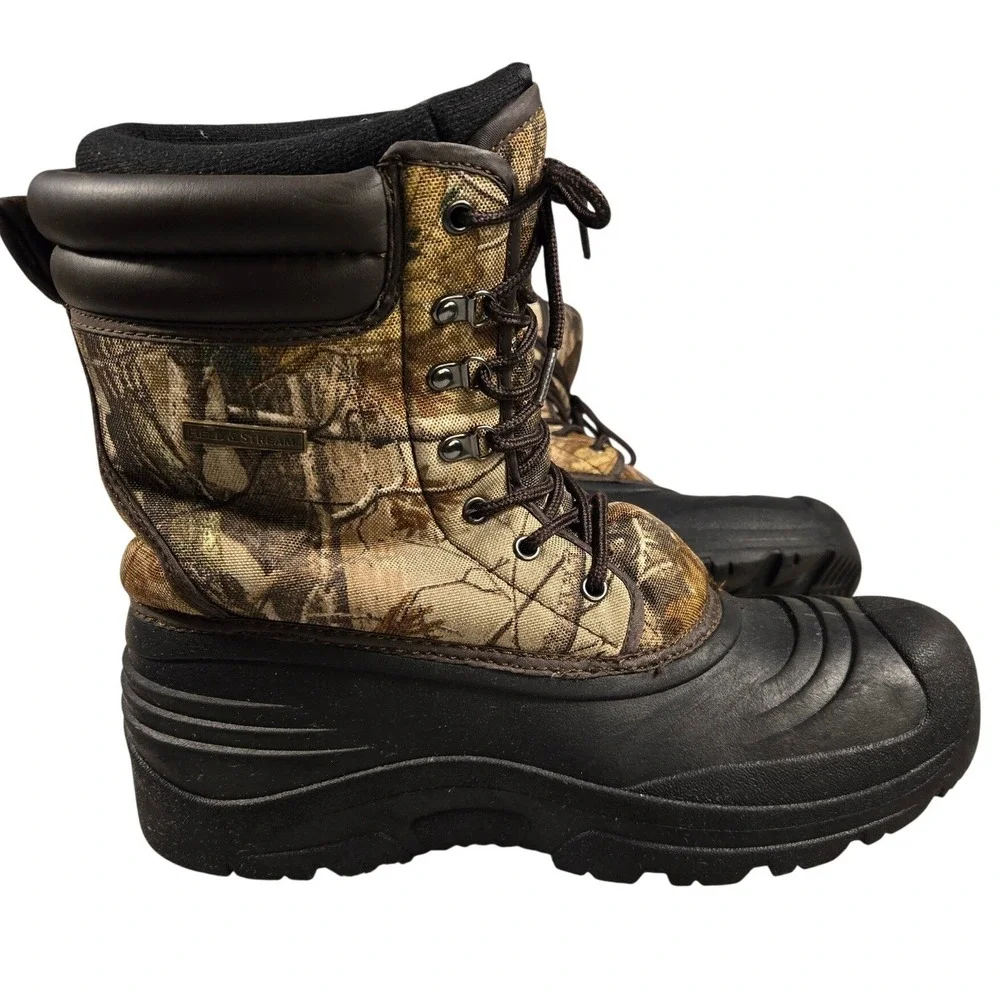 Field & Stream Mens‎ Camo Hunting Snow Boots Insulated Rubber Shell Size 11